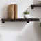 vidaXL Wall Shelf Dark Brown 60x30x(2-6) cm Treated Solid Wood Oak