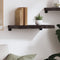 vidaXL Wall Shelf Dark Brown 60x40x(2-6) cm Treated Solid Wood Oak