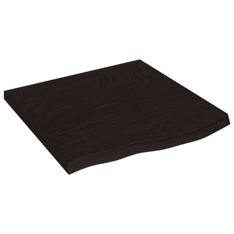 vidaXL Wall Shelf Dark Brown 60x60x(2-4) cm Treated Solid Wood Oak