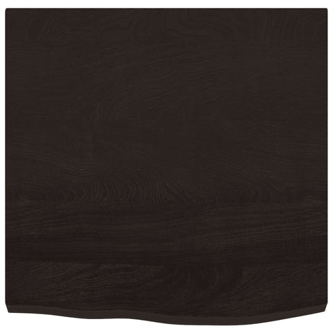 vidaXL Wall Shelf Dark Brown 60x60x(2-4) cm Treated Solid Wood Oak