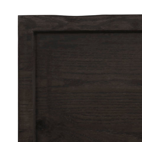 vidaXL Wall Shelf Dark Brown 60x60x(2-6) cm Treated Solid Wood Oak