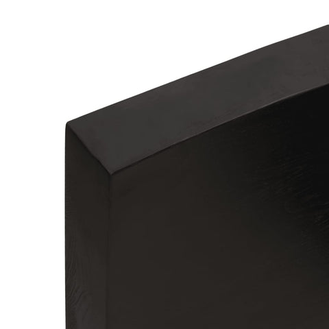 vidaXL Wall Shelf Dark Brown 60x60x(2-6) cm Treated Solid Wood Oak