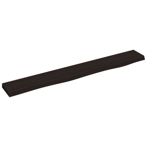 vidaXL Wall Shelf Dark Brown 80x10x2 cm Treated Solid Wood Oak
