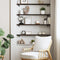 vidaXL Wall Shelf Dark Brown 80x10x2 cm Treated Solid Wood Oak