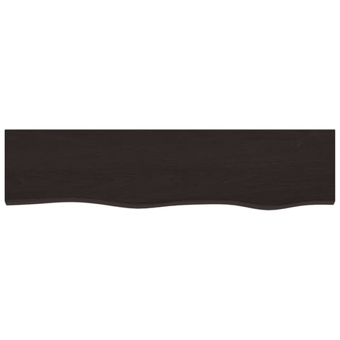 vidaXL Wall Shelf Dark Brown 80x20x2 cm Treated Solid Wood Oak