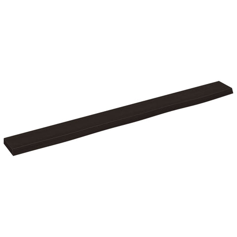 vidaXL Wall Shelf Dark Brown 100x10x2 cm Treated Solid Wood Oak