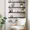 vidaXL Wall Shelf Dark Brown 100x10x2 cm Treated Solid Wood Oak