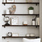 vidaXL Wall Shelf Dark Brown 100x10x2 cm Treated Solid Wood Oak