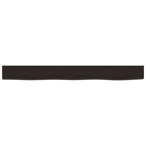 vidaXL Wall Shelf Dark Brown 100x10x6 cm Treated Solid Wood Oak