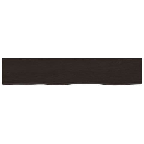 vidaXL Wall Shelf Dark Brown 100x20x4 cm Treated Solid Wood Oak