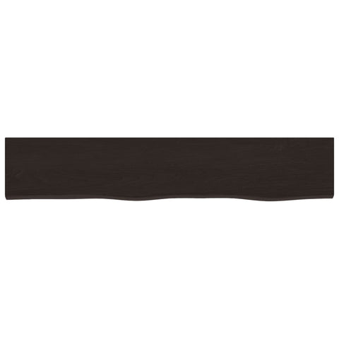 vidaXL Wall Shelf Dark Brown 100x20x6 cm Treated Solid Wood Oak