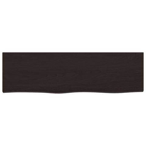 vidaXL Wall Shelf Dark Brown 100x30x2 cm Treated Solid Wood Oak