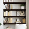 vidaXL Wall Shelf Dark Brown 100x30x(2-6) cm Treated Solid Wood Oak