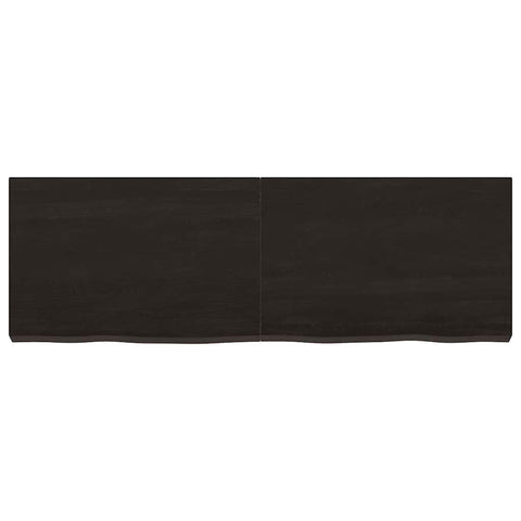 vidaXL Wall Shelf Dark Brown 120x40x(2-6) cm Treated Solid Wood Oak