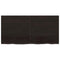 vidaXL Wall Shelf Dark Brown 120x60x(2-4) cm Treated Solid Wood Oak