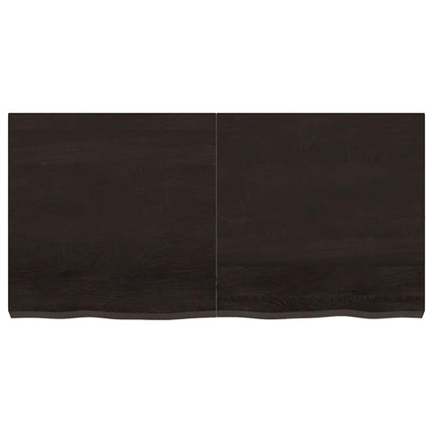 vidaXL Wall Shelf Dark Brown 120x60x(2-6) cm Treated Solid Wood Oak