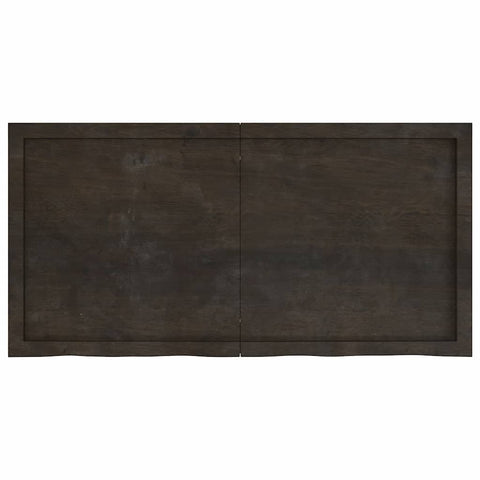 vidaXL Wall Shelf Dark Brown 120x60x(2-6) cm Treated Solid Wood Oak