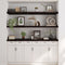 vidaXL Wall Shelf Dark Brown 160x60x(2-6) cm Treated Solid Wood Oak