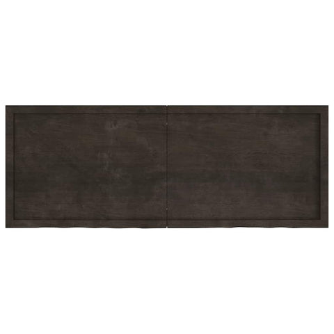 vidaXL Wall Shelf Dark Brown 160x60x(2-6) cm Treated Solid Wood Oak