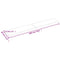 vidaXL Wall Shelf Dark Brown 180x30x(2-6) cm Treated Solid Wood Oak