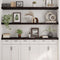 vidaXL Wall Shelf Dark Brown 180x40x(2-6) cm Treated Solid Wood Oak