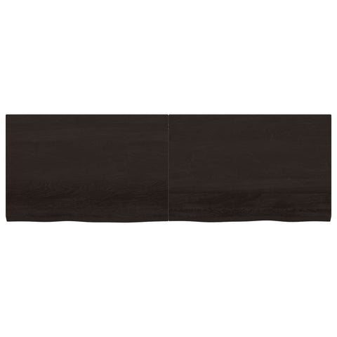 vidaXL Wall Shelf Dark Brown 180x60x(2-4) cm Treated Solid Wood Oak