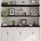 vidaXL Wall Shelf Dark Brown 180x60x(2-4) cm Treated Solid Wood Oak