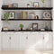 vidaXL Wall Shelf Dark Brown 200x60x(2-4) cm Treated Solid Wood Oak