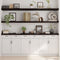vidaXL Wall Shelf Dark Brown 220x40x(2-6) cm Treated Solid Wood Oak