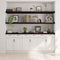 vidaXL Wall Shelf Dark Brown 220x50x(2-6) cm Treated Solid Wood Oak