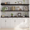 vidaXL Wall Shelf Dark Brown 220x60x(2-4) cm Treated Solid Wood Oak