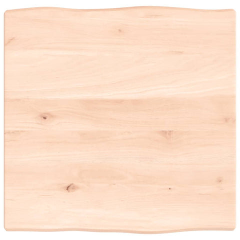 vidaXL Table Top 40x40x2 cm Untreated Solid Wood Oak Live Edge