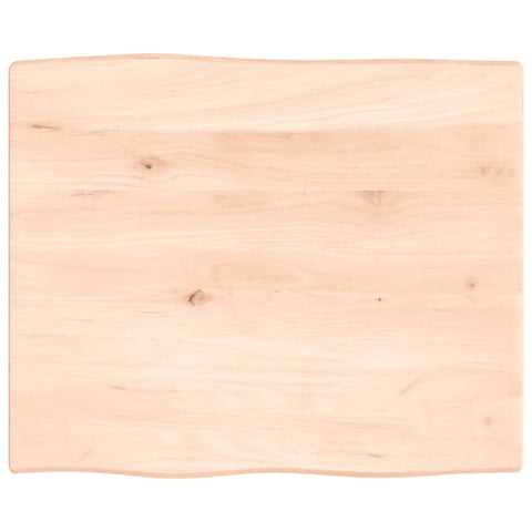 vidaXL Table Top 60x50x2 cm Untreated Solid Wood Oak Live Edge