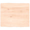 vidaXL Table Top 60x50x2 cm Untreated Solid Wood Oak Live Edge