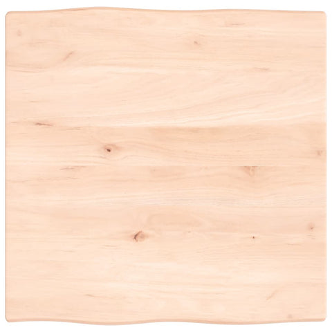 vidaXL Table Top 60x60x2 cm Untreated Solid Wood Oak Live Edge