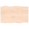 vidaXL Table Top 80x50x2 cm Untreated Solid Wood Oak Live Edge