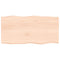 vidaXL Table Top 100x50x2 cm Untreated Solid Wood Oak Live Edge