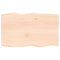 vidaXL Table Top 100x60x2 cm Untreated Solid Wood Oak Live Edge