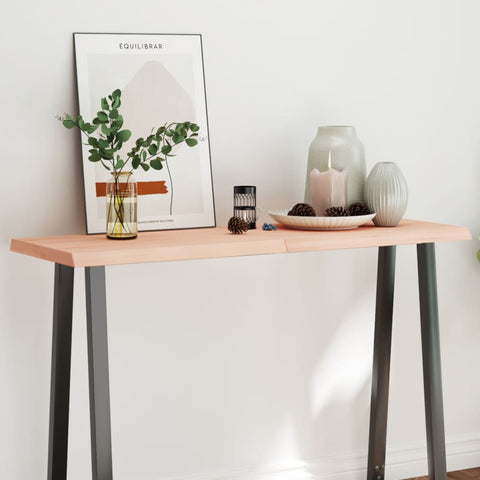 vidaXL Table Top 120x40x(2-4) cm Untreated Solid Wood Live Edge