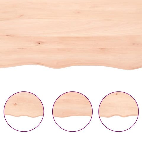 vidaXL Table Top 140x50x(2-4) cm Untreated Solid Wood Live Edge