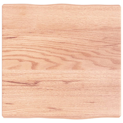 vidaXL Table Top Light Brown 40x40x(2-4) cm Treated Solid Wood Live Edge