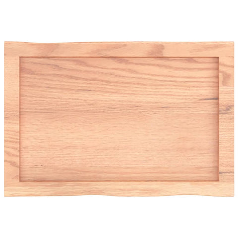 vidaXL Table Top Light Brown 60x40x(2-6) cm Treated Solid Wood Live Edge