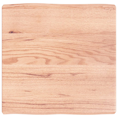 vidaXL Table Top Light Brown 60x60x(2-6) cm Treated Solid Wood Live Edge