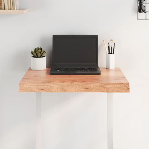 vidaXL Table Top Light Brown 60x60x(2-6) cm Treated Solid Wood Live Edge
