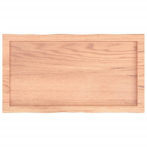 vidaXL Table Top Light Brown 80x40x(2-4) cm Treated Solid Wood Live Edge
