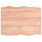 vidaXL Table Top Light Brown 80x60x(2-6) cm Treated Solid Wood Live Edge
