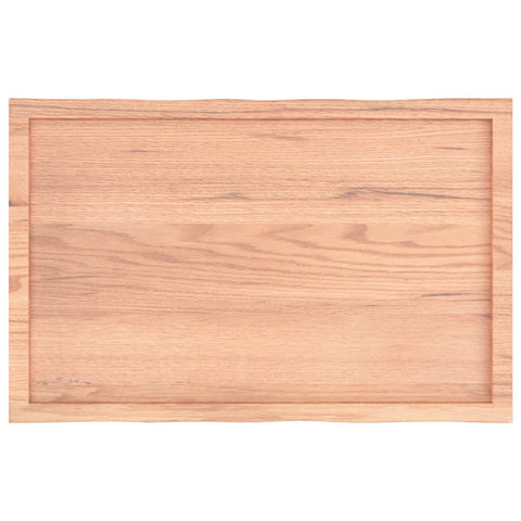 vidaXL Table Top Light Brown 100x60x(2-4)cm Treated Solid Wood Live Edge