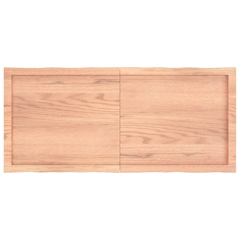 vidaXL Table Top Light Brown 120x50x(2-6)cm Treated Solid Wood Live Edge