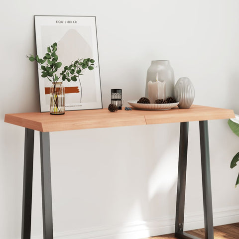 vidaXL Table Top Light Brown 120x50x(2-6)cm Treated Solid Wood Live Edge