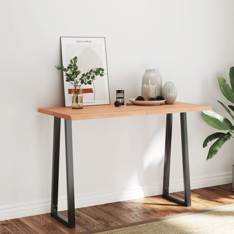 vidaXL Table Top Light Brown 120x60x(2-4)cm Treated Solid Wood Live Edge